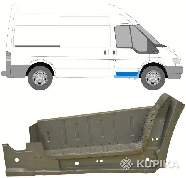 ремкомплект Арка, порог, ремонтные панели, ФОРД ТРАНЗИТ