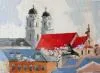 Картина 'Мариинский костел в Минске' 13х18см