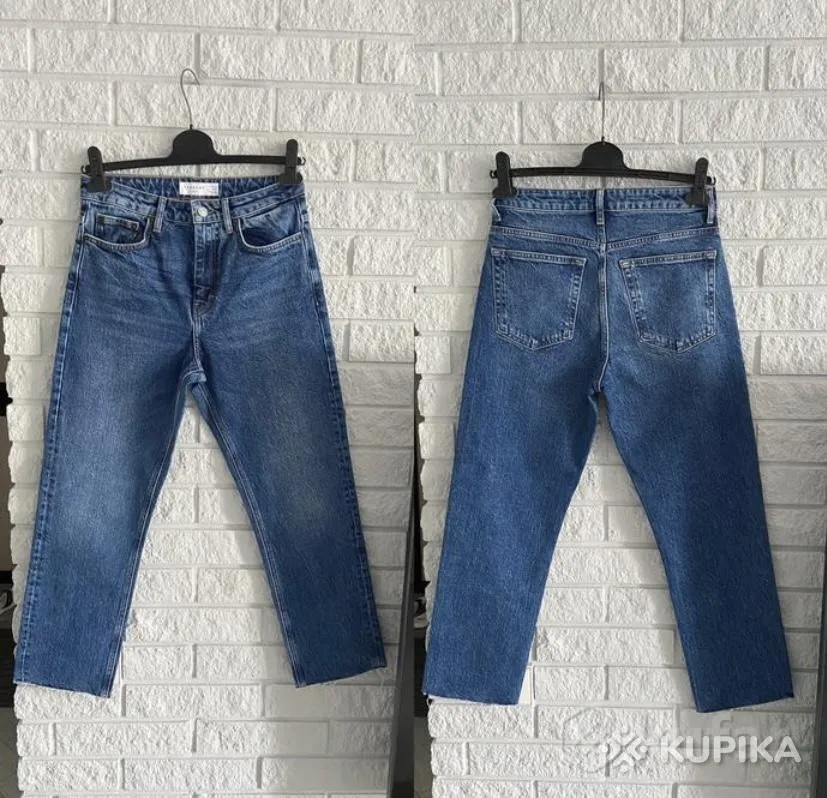 Джинсы Topshop Raw Hem Straight Leg Jeans