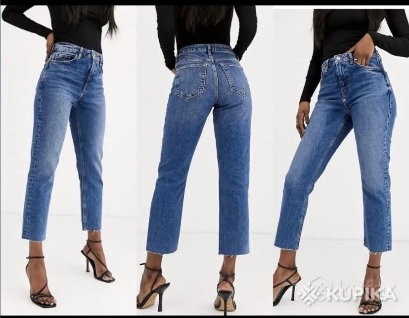 Джинсы Topshop Raw Hem Straight Leg Jeans