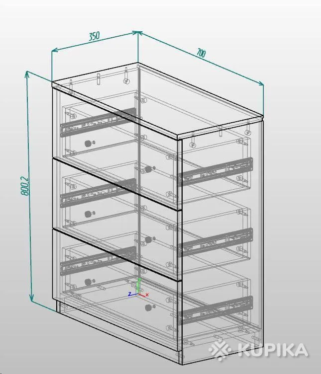 Новый комод из Egger, фурнитура GTV