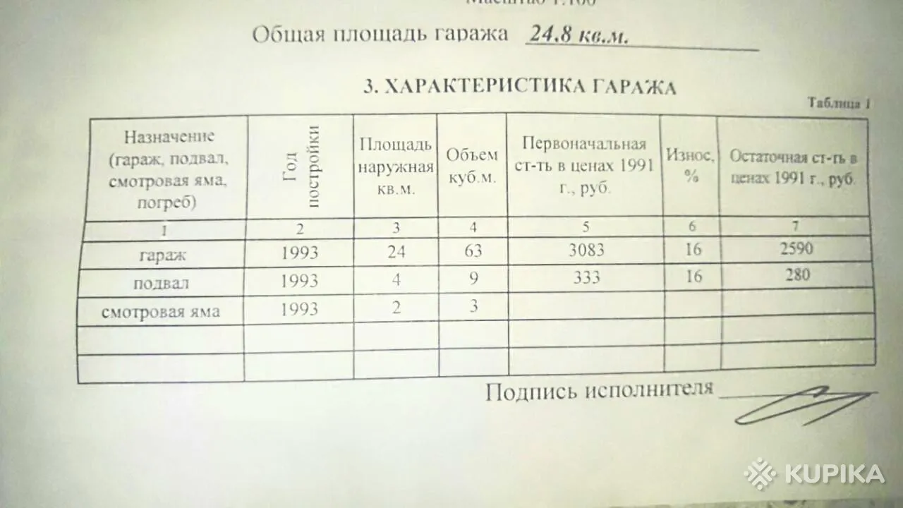 Гараж в Новинках погреб/яма, охрана, свет