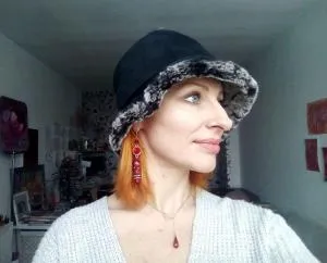 Шапка дублёнка НОВАЯ СТИЛЬНАЯ Чёрная+серая