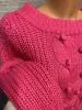 Теплый Малиновый свитер шерсть и акрил 44 размер