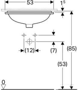 Умывальник Geberit VariForm 500.761.01.2 (Новый)