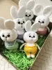 Заяц игрушка/белый игрушечный кролик/вязаный зайчик