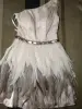 Платье Jovani оригинал асимметрия перья стразы тренд