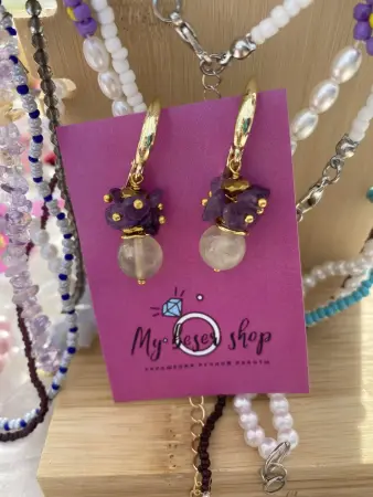 Серьги из натуральных камней