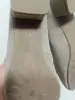 Кожаные туфли на широком каблуке