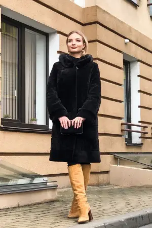 Пальто Мехофф женское 48 L черное натуральный мех - Вся Беларусь - 61871 - Доска объявлений Kupika.by - Фото 5