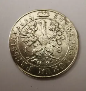 Орт 1684. Г. Пруссия 18 грошей.