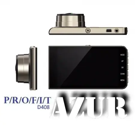 32Гб ПАМЯТИ ДВЕ КАМЕРЫ видеорегистратор PROFIT Azur 12MP Full HD