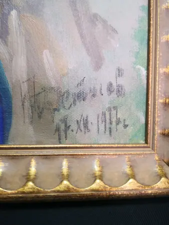 ПОЛУОБНАЖЕННАЯ. Брестский художник Фетисов И.Я. 53*32 см. 1977 г. холст.
