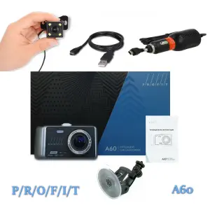 До 256 Гб ПАМЯТИ ДВЕ КАМЕРЫ видеорегистратор PROFIT A60 Full HD