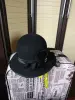 Шляпа фетровая черная с цветком