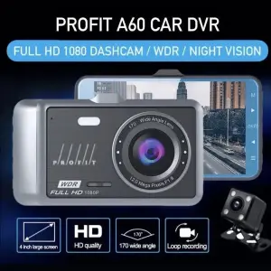 32Гб ПАМЯТИ ДВЕ КАМЕРЫ видеорегистратор PROFIT A60 12MP Full HD