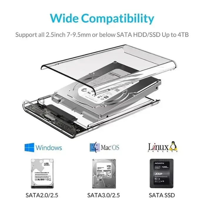 Бокс для HDD/SSD 2.5' USB 3.0