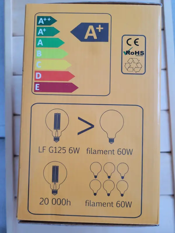 Ретро лампа Эдисона LED Filament GLOBE 125 LONG.