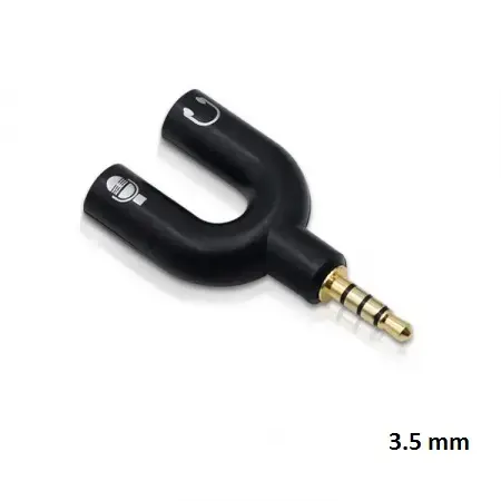 Адаптер переходник jack 3.5mm (AUX) - 2x jack 3.5m