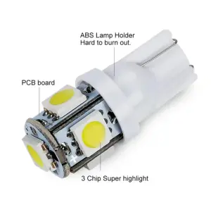 Светодиодсветодиодный лампа габарит T10 W5W 5 светодиодов