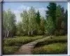 Картина маслом Лесной ручеек 