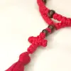 Чётки вервица Четырёхконечный крест (100 узлов, красные)