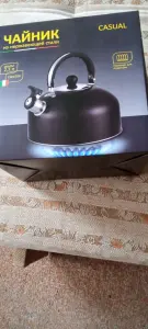 Чайник со свистком новый, 2,7л, нержавейка