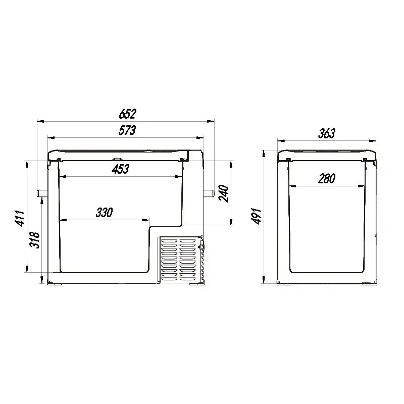 Alpicool C50 компрессорный (фреоновый) автохолодильник 50L 12L/24L