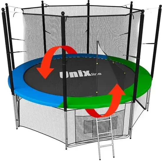 Батут Unix Line Classic 8ft inside (синий/зеленый)