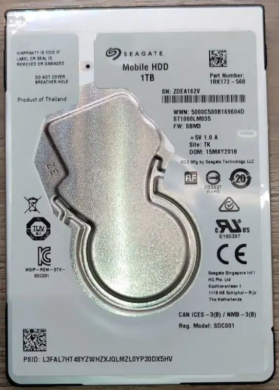 Внешний жёсткий диск Seagate Mobile HDD 1TB [ST1000LM035]