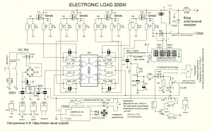 Собранная плата для электронной нагрузки на MOSFET