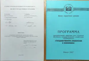 Программа практики 'Института гос-управления'