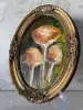 Картина маслом в рамке грибы подарок миниатюра