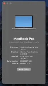 Macbook pro 13 2020 i5 16 512 ноутбук