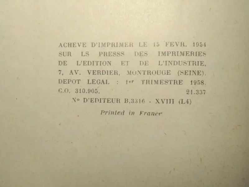 Рене Жолли. Арифметика в конце урока. 1947. На французском языке.