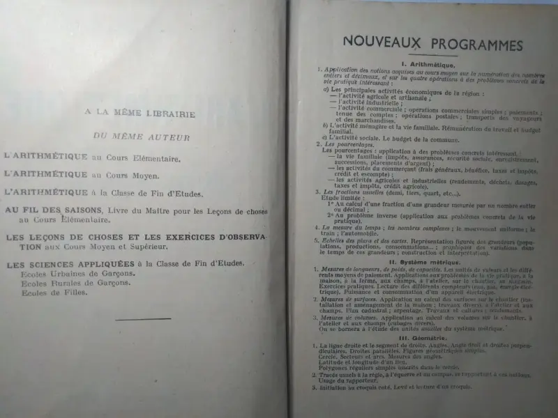 Рене Жолли. Арифметика в конце урока. 1947. На французском языке.