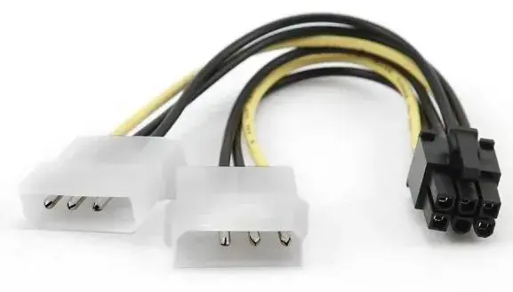 Переходник питания 2 Molex на 6 pin видеокарту