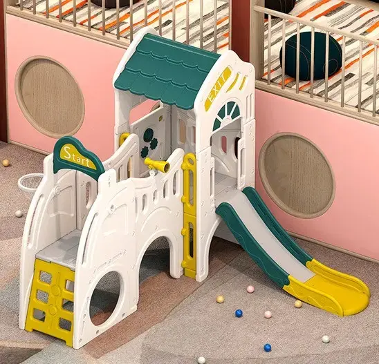 Игровой комплекс UNIX kids Playhouse с горкой, качелями и стойкой