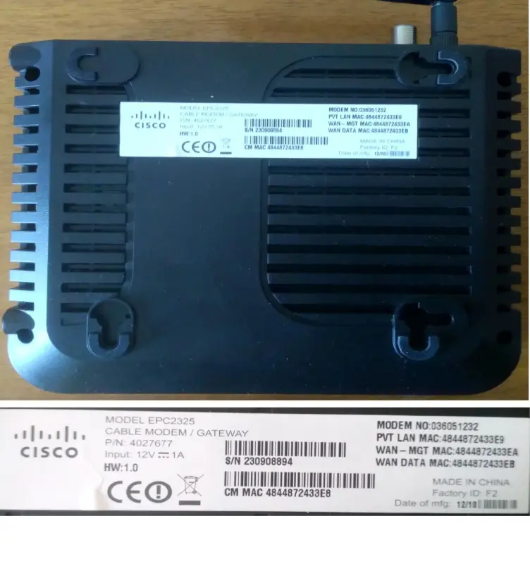 Wi-Fi роутер/кабельный модем Cisco EPC2325/802.11g