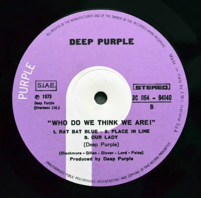 Виниловая пластинка  Deep Purple - Who Do We Think We Are?