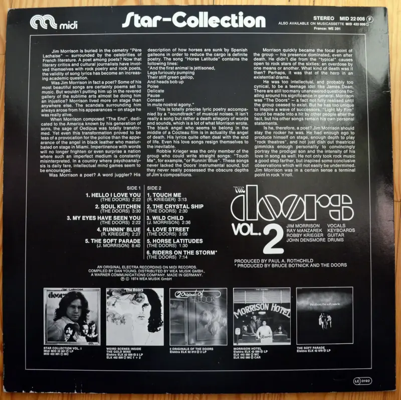 Виниловая пластинка Doors - Star Collection vol.2