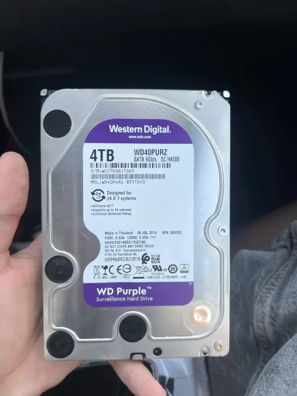 WD purple 4TB (4000gb) накопитель