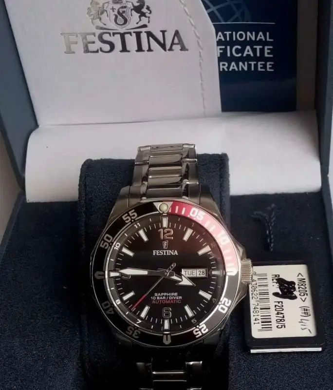 Часы новые Festina automatic sapphire Серия Diver