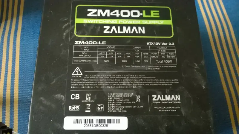 Блок Питания Zalman ZM400-LE 4000W с 6pin для Видеокарты