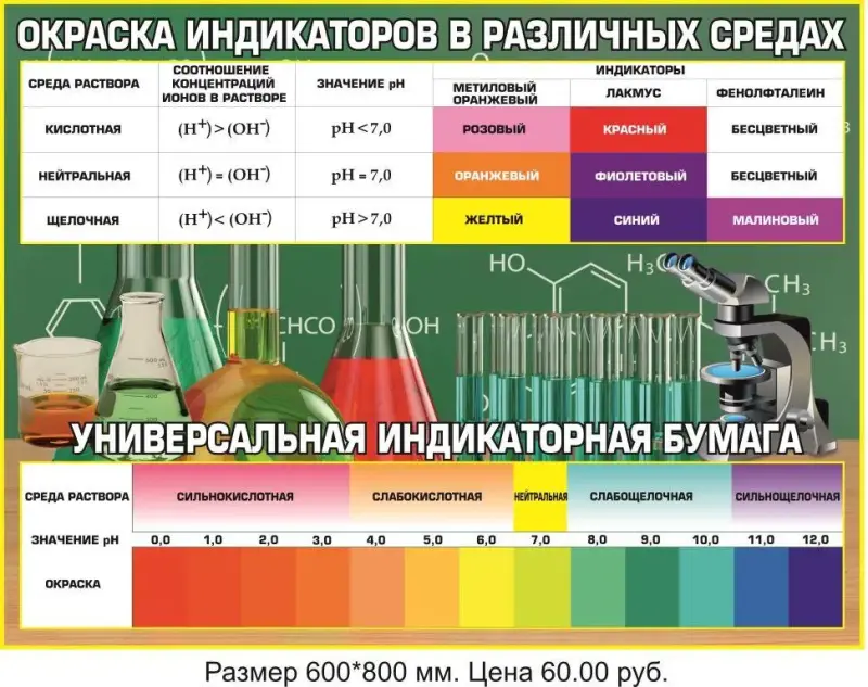 Плакаты и стенды для кабинета химии и биологии в школу