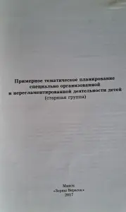 Планирование в ст.гр детсада