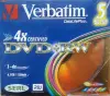 Чистые диски DVD+/-RW, 4х Verbatim (Slim) запечатанные