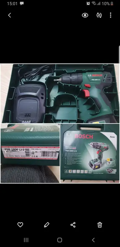 Ударная дрель-шуруповерт Bosch PSB 1800 LI-2