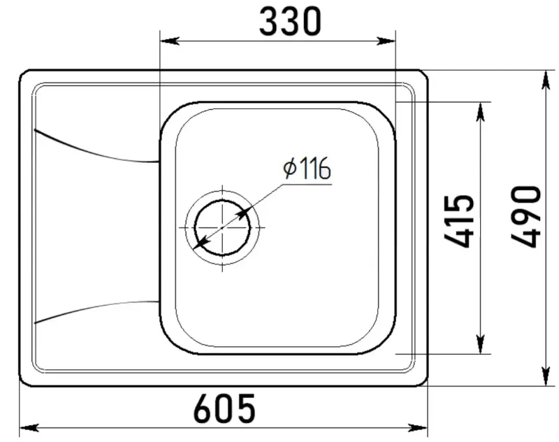 Мойка кухонная GS 17 K 331 белая УМ47