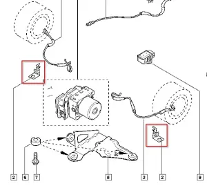 Кронштейн датчика скорости ABS Renault OEM 8200306036